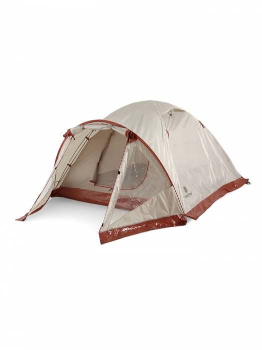 Палатка туристическая 4-местная maclay katun ume cool 4,   380×210×135 см, трекинговая, двухслойная, с тамбуром, бежевая